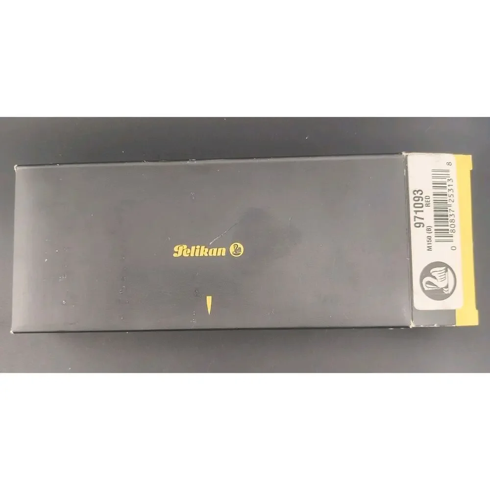 Vintage Pelikan M150 Fountain Pen Box Case Sleeve & Manual Red B Nib